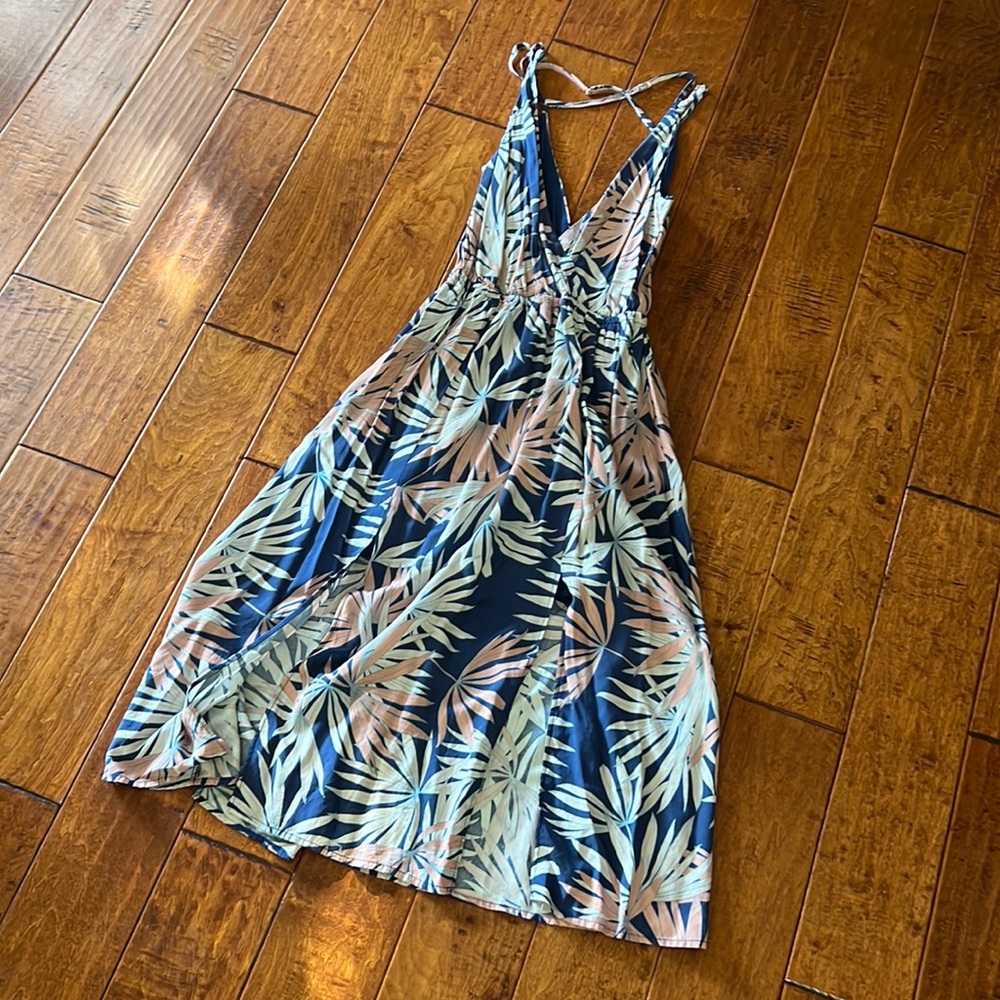 Strappy Tropical Vibe Fully Lined Dress
